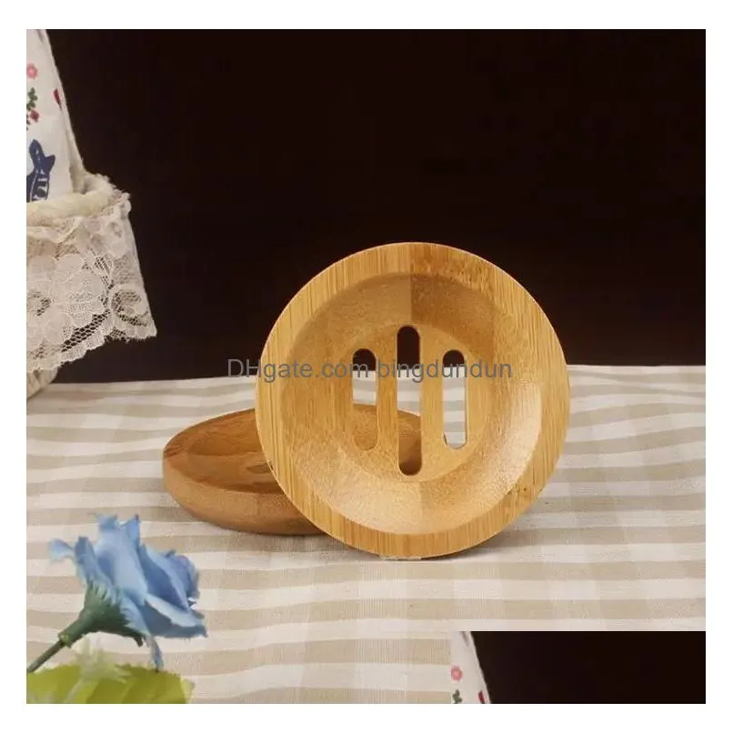 Other Kitchen Tools 200Pcs Round Bamboo Soap Dish Environmentally Friendly Natural Handmade Box Mini Bathroom Holder 8.2X1.3Cm Sn4516 Dhluv