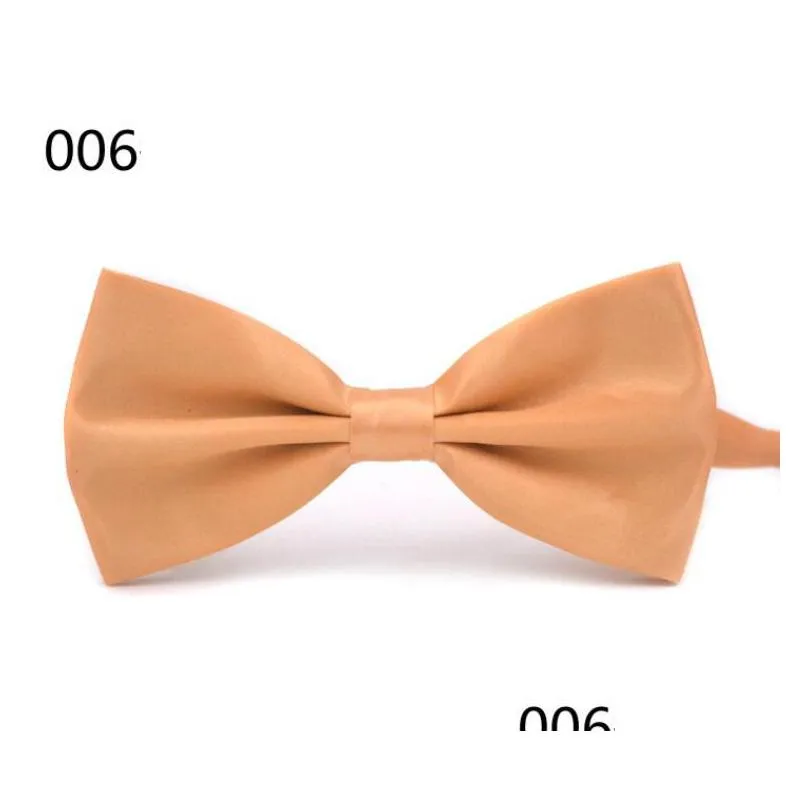 Solid Bow Ties Groom Men Colourf Plaid Cravat Gravata Male Marriage Butterfly Wedding Bowties Business Tie Drop Delivery Otgsm