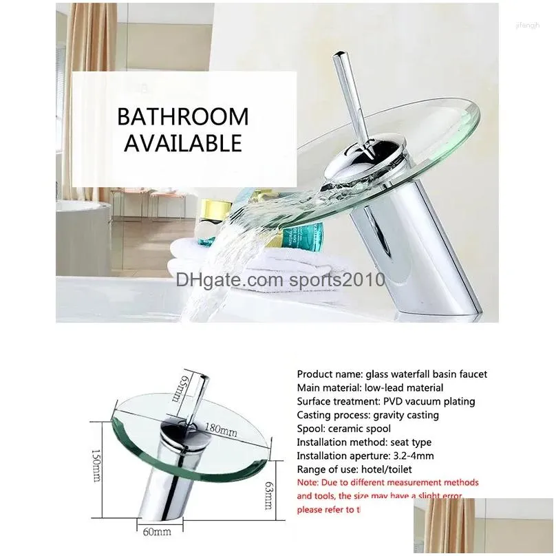 Bathroom Sink Faucets All Copper/Stainless Steel Basin Faucet Ceramic Vae Core /Cold Glass Creative Deck Mounted Home Drop Delivery Dhwt0