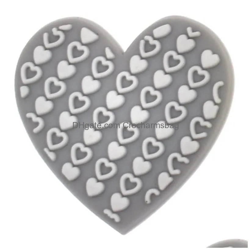 Shoe Parts Accessories Valentines Day Love Clog Charms Heart Jibitz Decoration Buckle Pins Charm Pvc Drop Delivery Series Randomly