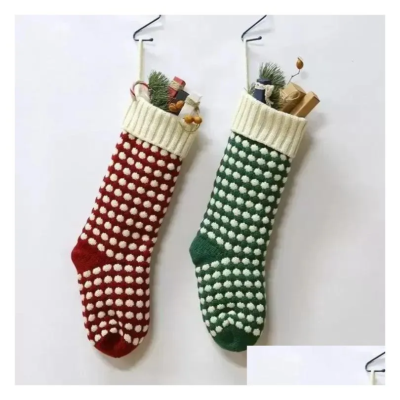 personalized high quality knit christmas stocking gift bags knit decorations xmas socking large decorative socks dhs