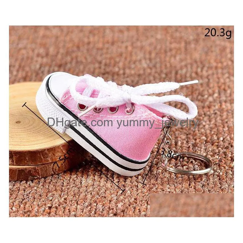 3D Novelty Canvas Sneaker Tennis Shoe Keychain Key Chain Party Jewelry Chains Drop Delivery Dh5Zl