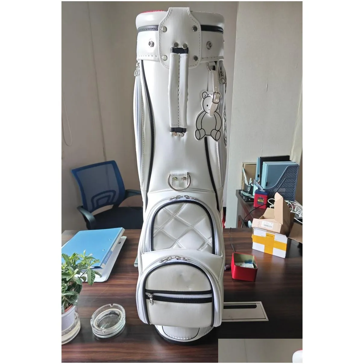 golf bags white cart bags unisex pu makes waterproof lightweight bags contact us to view pictures with logo
