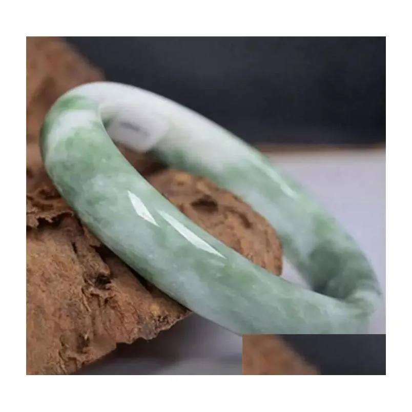 Jade Green Gemstone Vintage Bracelets Bangle Charm Pure Natural Bracelet Wedding Gift For Drop Delivery Otnd8