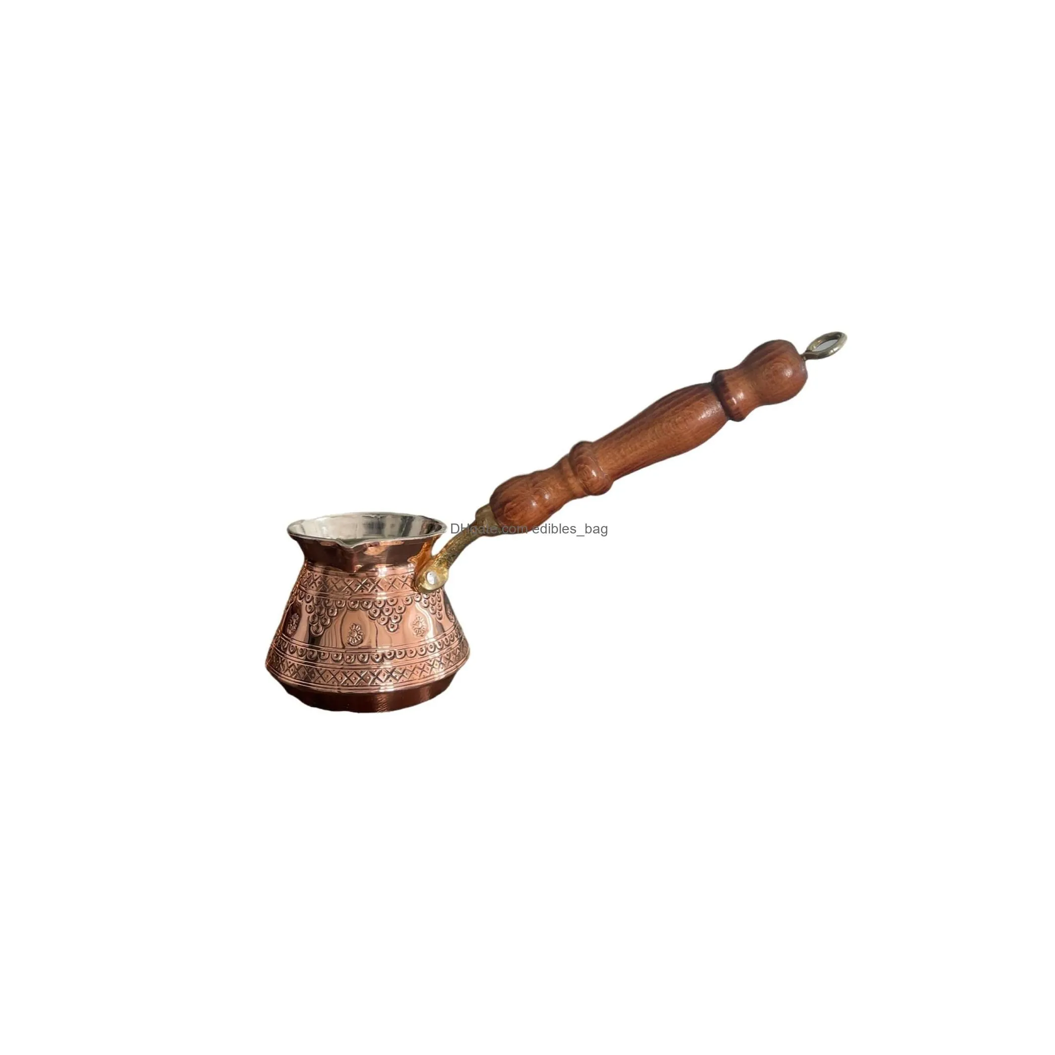 handmade turkish copper coffee pot turkish-greek-arabic-moroccan coffee pot coffee maker cezve briki stovetop coffee maker