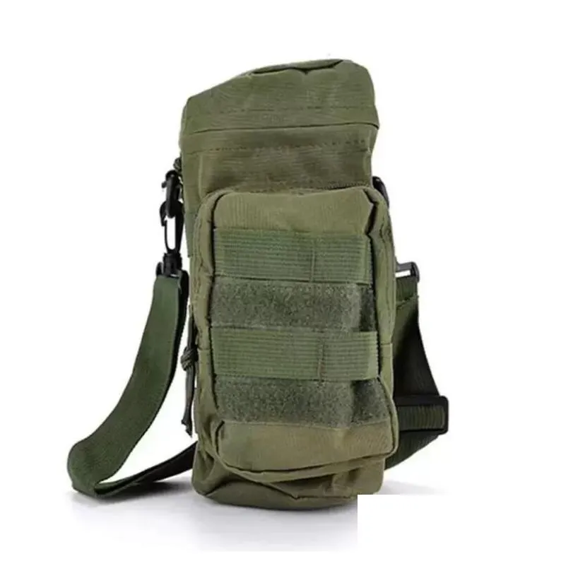outdoor sports bags tactical molle water bottle pouch camping hiking travel shoulder strap water bag kettle holder hunting waist bags