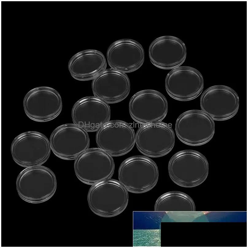 Other Home Storage & Organization 18Mm 20Pcs/Lot Transparent Plastic Coin Holder Collecting Box Case For Coins Storage Protection Boxe Dh3Sv