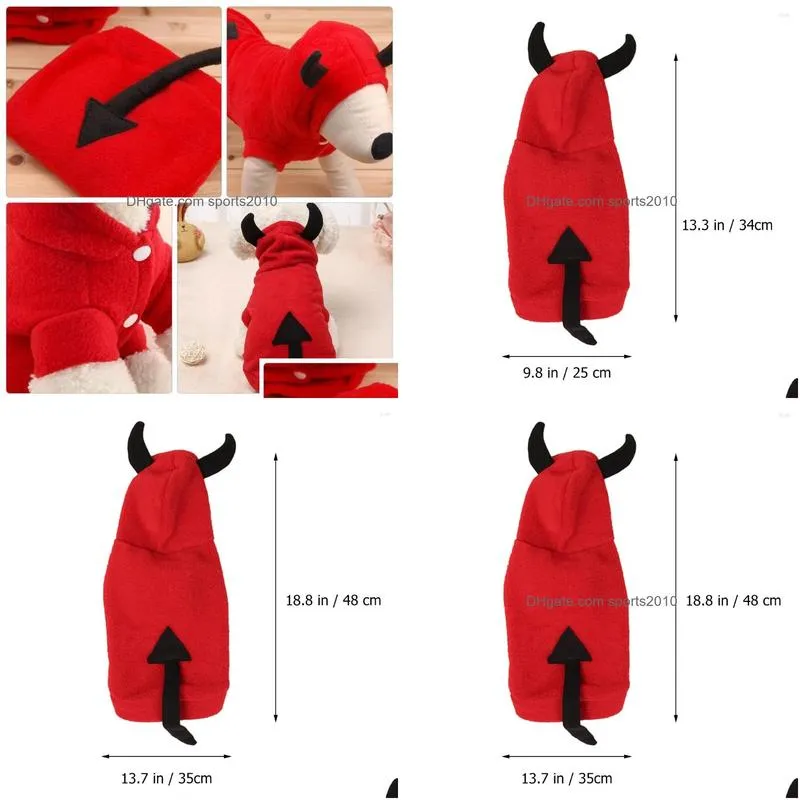 Dog Apparel Christmas Outfit Pet Transformation Costume Small Outfits Halloween Clothes Dogs Drop Delivery Dhjnu