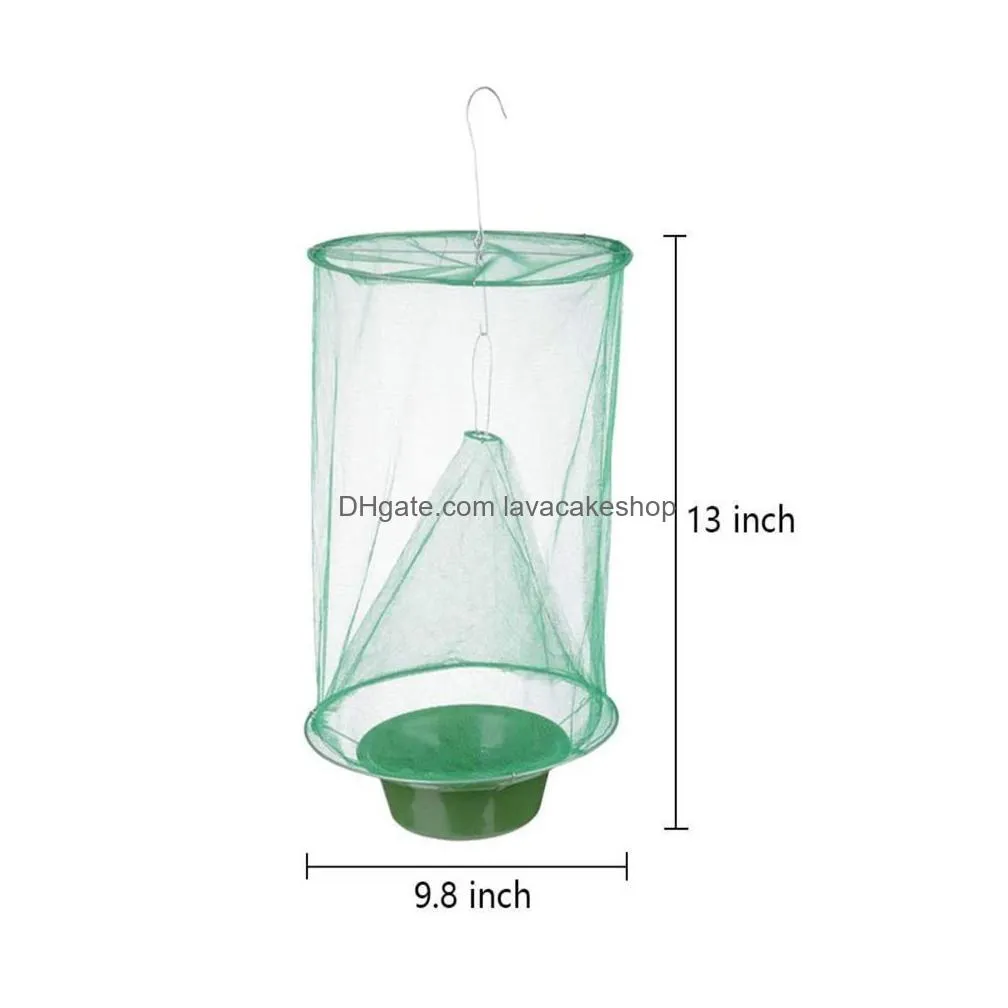 Pest Control Fly Kill Pest Control Trap Tools Reusable Hanging Catcher Flytrap Zapper Cage Net Garden Supplies 24X33Cm Drop Delivery H Dhnj3