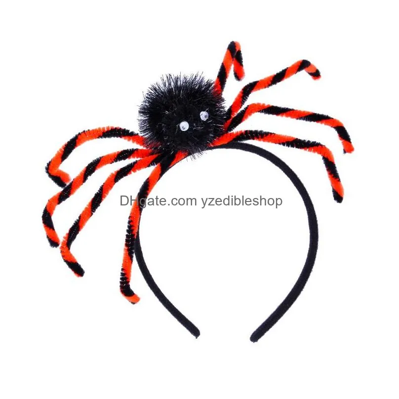 Party Decoration Halloween Decorations Spiders Clap Bracelet Hallow Scary Party Headband Brooches Diy Decoration Pendant Ornaments Kid Dhpez