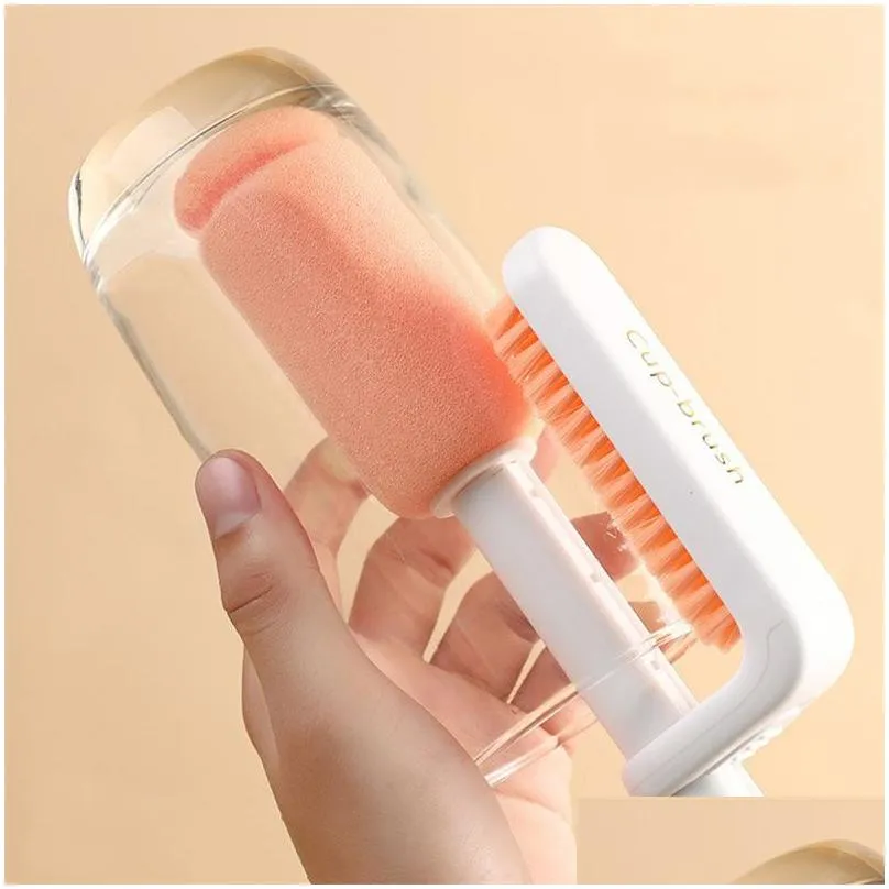 Cleaning Brushes Cup Brush Kitchen Cleaning Tool Sponge Glass Wine Bottle Tumbler Mug Sts Tube Mtifunctional Brushes Drop Delivery Hom Dh4Nw