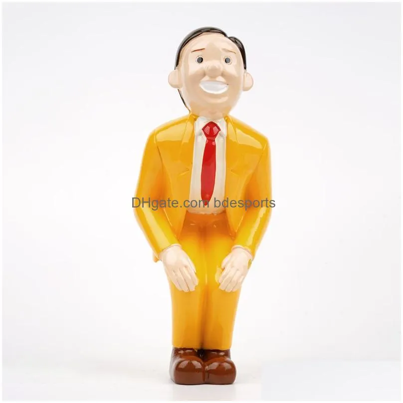 Arts And Crafts One Piece Yellow Funny Little Man Office Desktop Decoration Dn Figure Scptures Decorative Creative Holiday Decorations Dhade