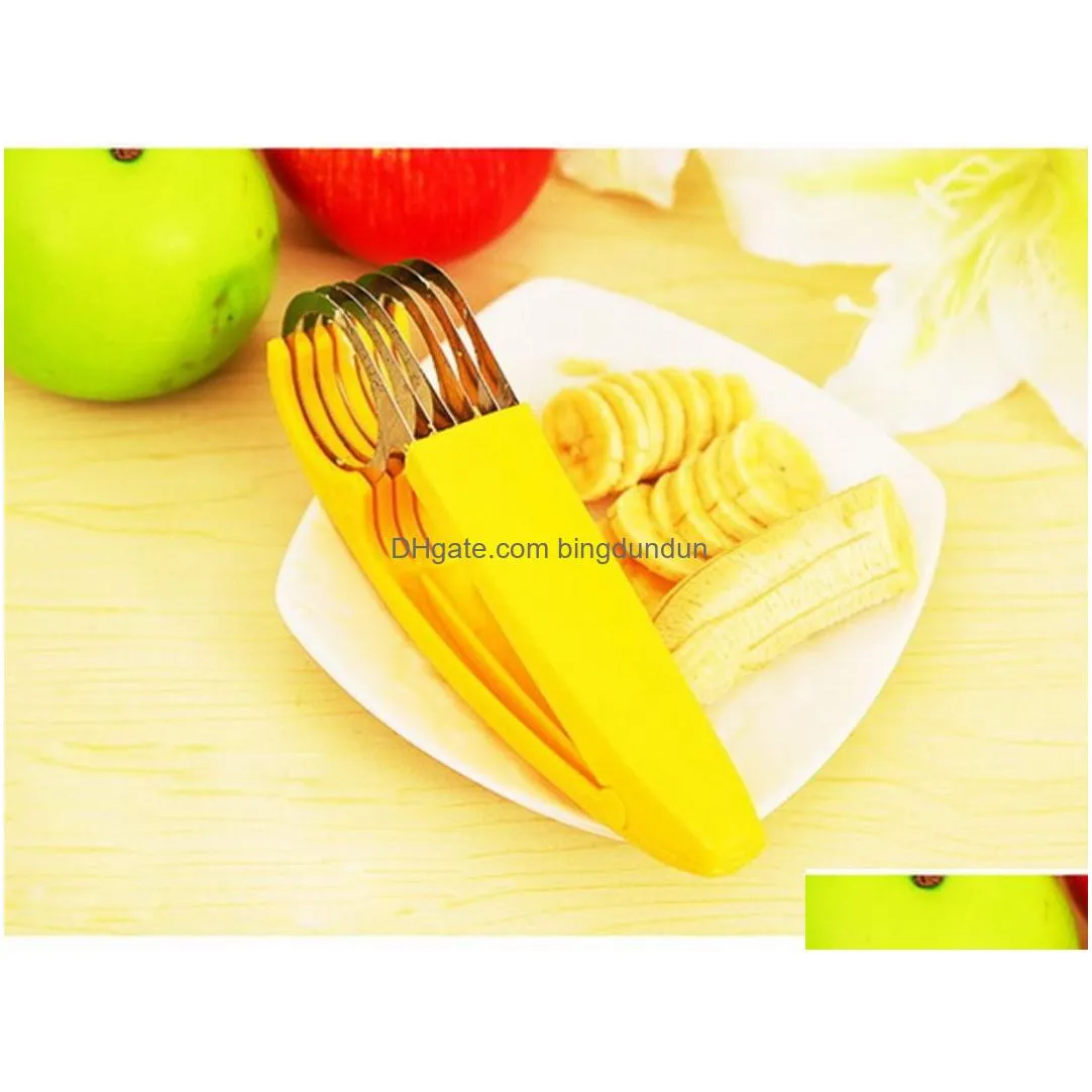 Other Kitchen, Dining & Bar 100 Pieces Stainless Steel/Shredder Blade Banana Slicer Fruit Cutter Cucumber Sliced Chopper Salad Kitchen Dhzm7