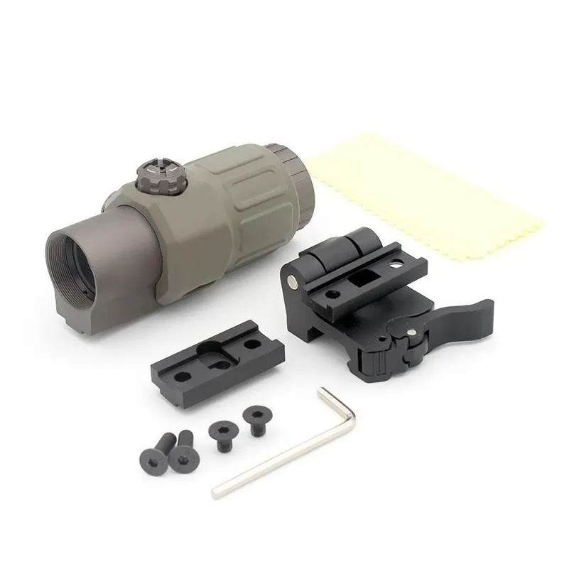  g33 3x magnifier high quality perfect replcia switch to side quick detachable qd w/full logo marking for hunting airsoft scope