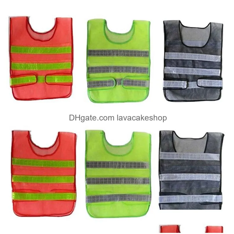 Reflective Safety Supply Wholesale Reflective Vest Safety Clothing Hollow Grid Vests High Visibility Warning Working Construction Traf Dhmsi