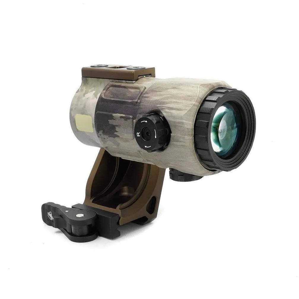 tactical g45 5x magnifier scope with fast ftc mount combo with us flag original markings a-atcs color colors
