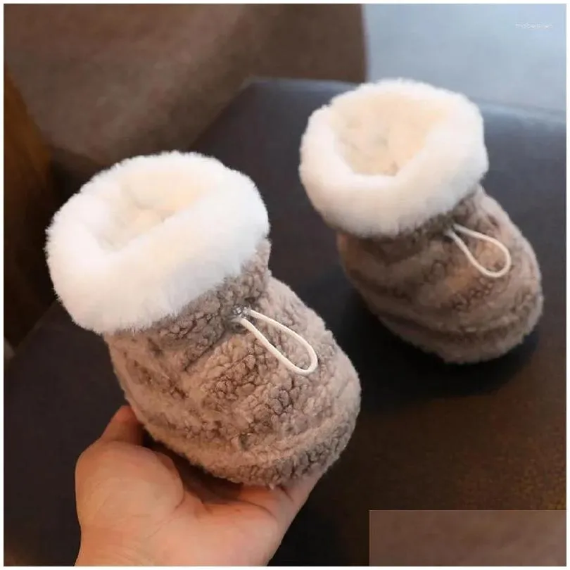 first walkers warm infant crib snow boots soft comfortable girls boys anti-slip socks born baby shoes zapatos rojos