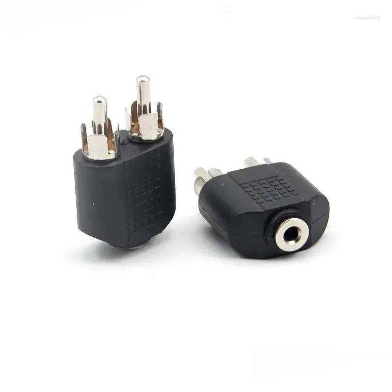 computer cables 5pcs 3.5mm stereo 3.5 jack socket female to 2 av rca plug male audio extension adapter adaptor gold plated