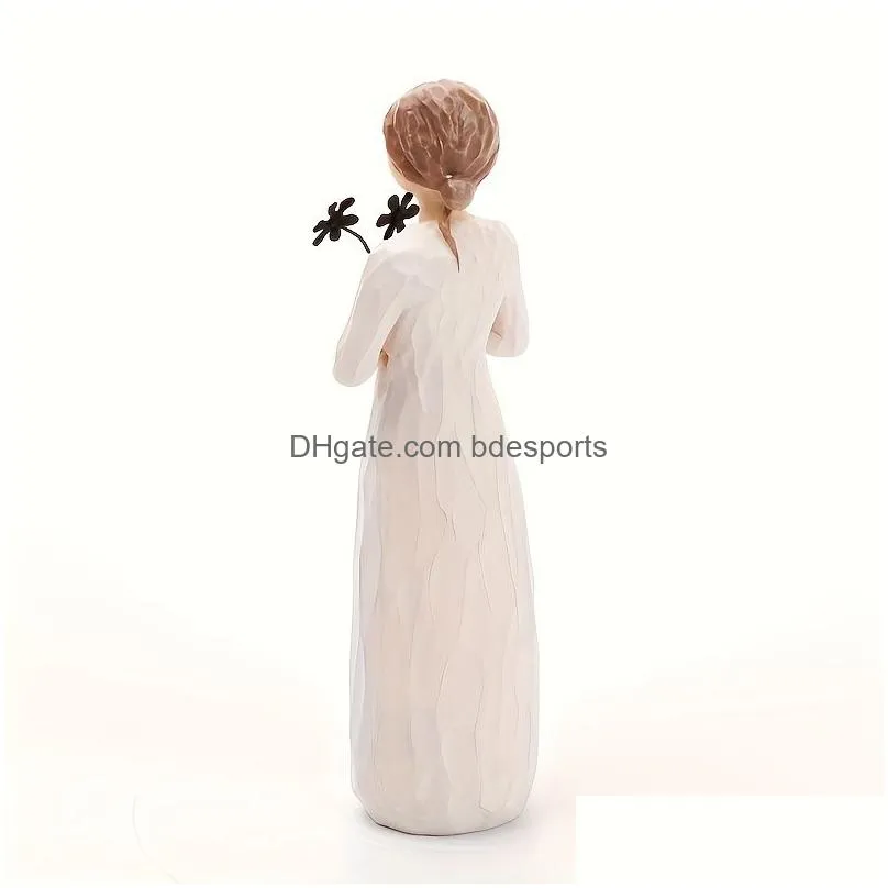 Arts And Crafts 1Pc Daily Blessing Angel Figure Statues Thanksgiving Bible Christmas Halloween Weddings Anniversaries Home Gift Scptur Dhnhd