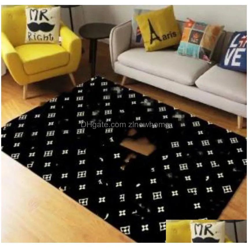 Carpets Simple Luxury Carpet Living Room Anti-Slip Mat Shock Absorption Wholesale Drop Delivery Home Garden Home Textiles Dhhzf