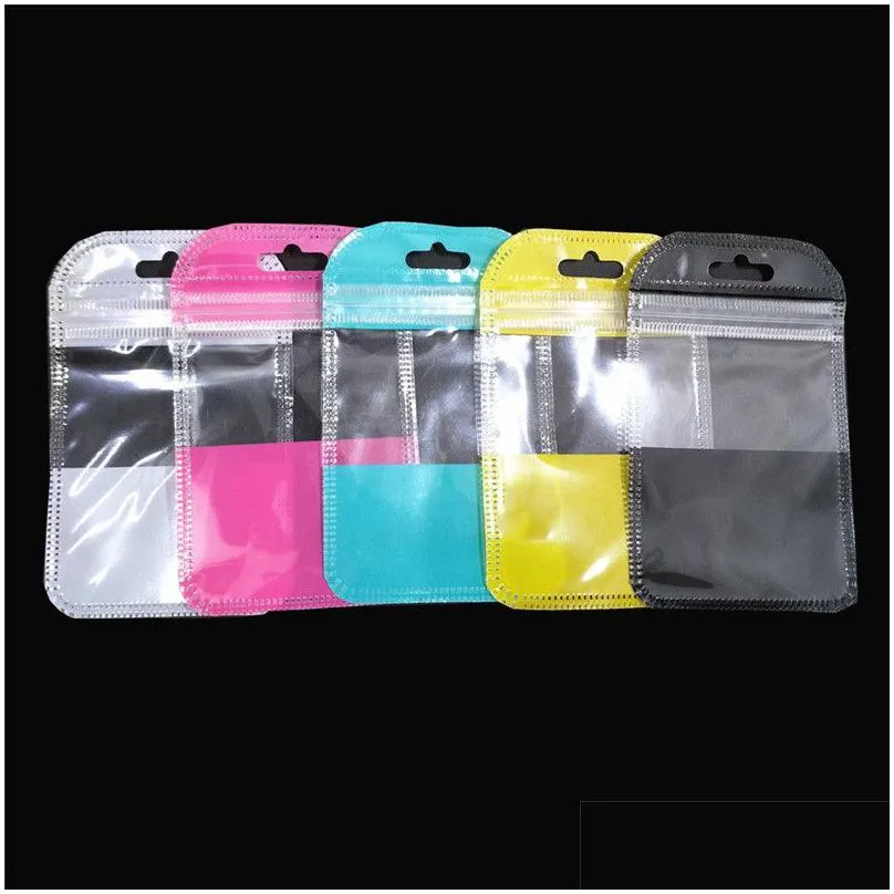 Packing Bags Wholesale Transparent Plastic Resealable Bag Self Sealable Electronic Products Jewelry Storage Clear Window Package 4 Dro Dho5H