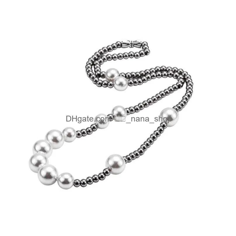 Chains Stainless Steel Peal Ball Beads Mens Choker Chain Necklace Hip Hop Rapper Jewelry Gift For Women Chains8741044 Drop Delivery Je Dhvpf