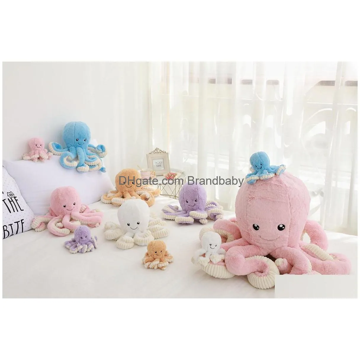 Custom P Toy Octopus Stuffed Animals Pie Doll Pillow Christmas Gift Squid For Kid Stitch Peluche Toddler Baby Drop Delivery Dh4Fb