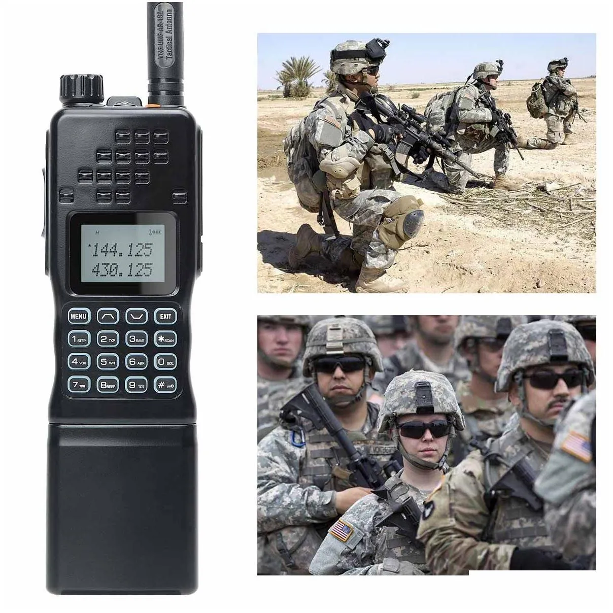 baofeng an /prc 152 style vhf/uhf two way tactical radio with dedicated u94 ptt connection can adapt to any tactical headset