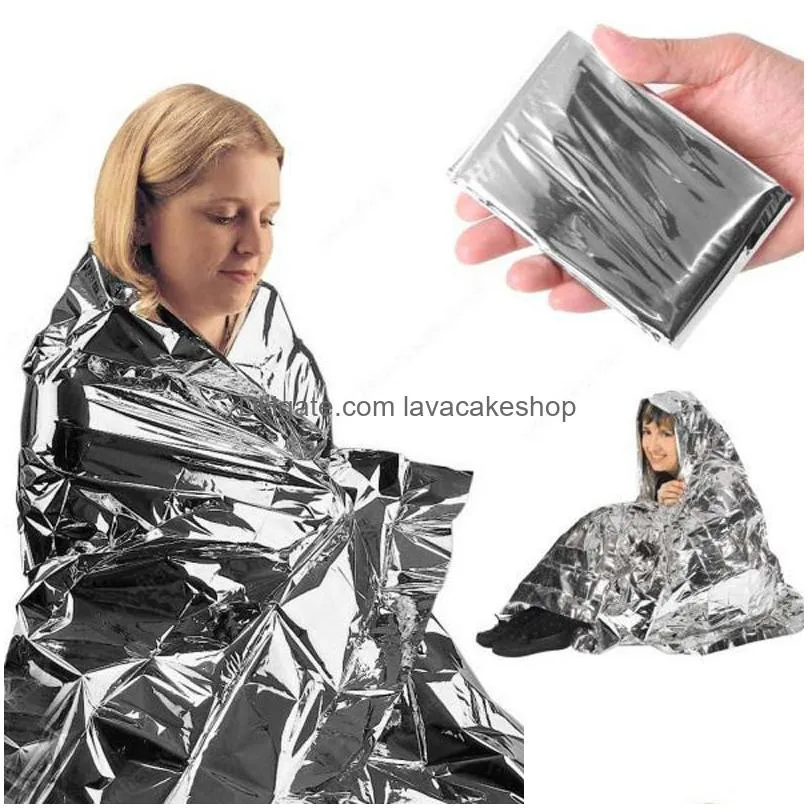 Emergency Preparedness Wholesale Portable Outdoor Life-Saving Blanket Survival Tool Waterproof Emergency Foil Thermal First Aid Rescue Dhnkz