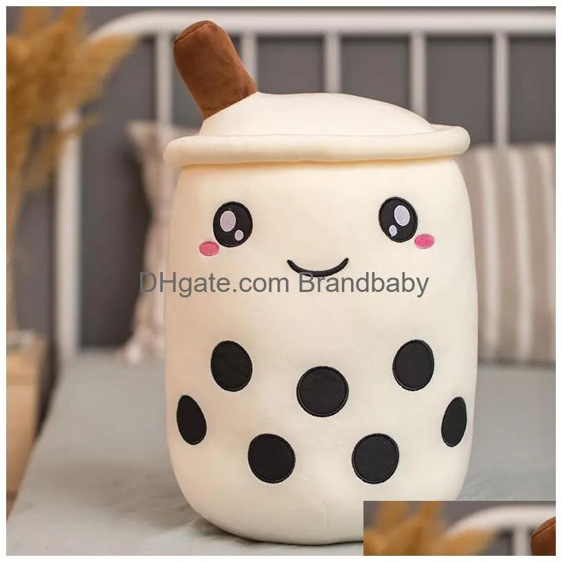 Custom P Peluche Grande Hy Wy Creative Fruit Milk Tea Cartoon Pillow Slee Pearl Cup Stuff Toy Food For Girl Christmas Drop Delivery Dhnwe