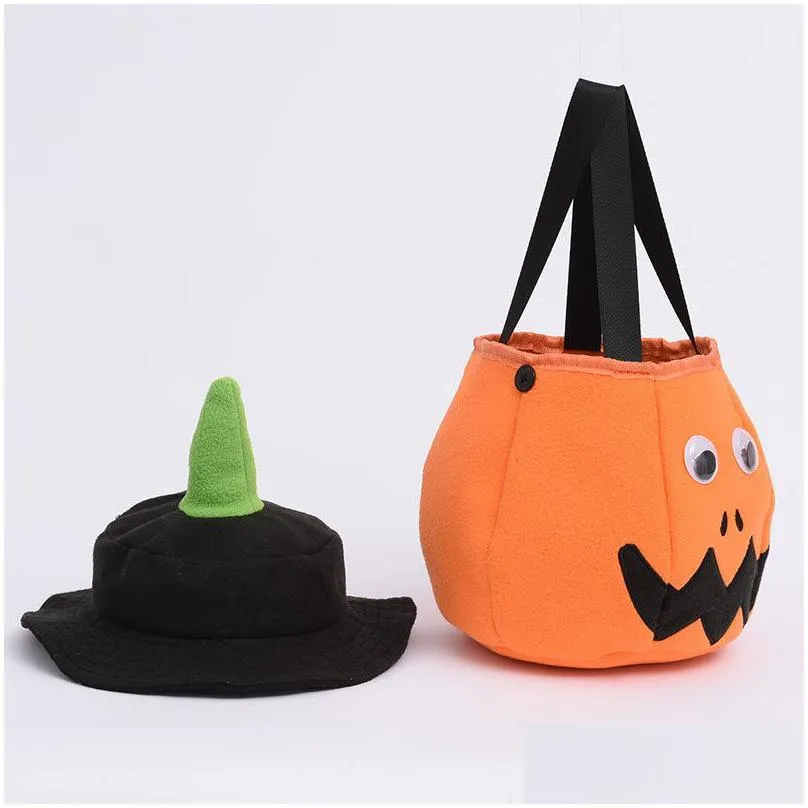 Other Festive & Party Supplies Led Light Halloween Trick Or Treat Bucket Pumpkin Candy Bags Thanksgiving Party Decoration Drop Deliver Dhkel