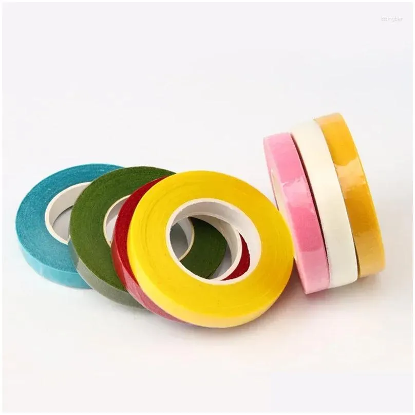 decorative flowers 30yard/roll self-adhesive bouquet floral stem tape artificial flower stamen wrapping florist green tapes diy