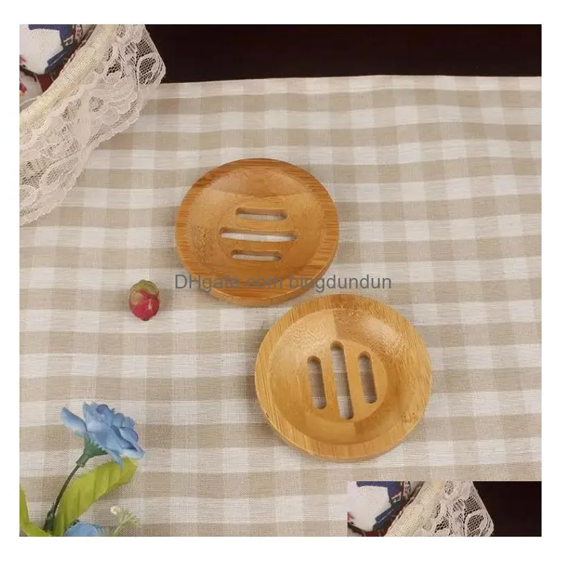 Other Kitchen Tools 200Pcs Round Bamboo Soap Dish Environmentally Friendly Natural Handmade Box Mini Bathroom Holder 8.2X1.3Cm Sn4516 Dhluv