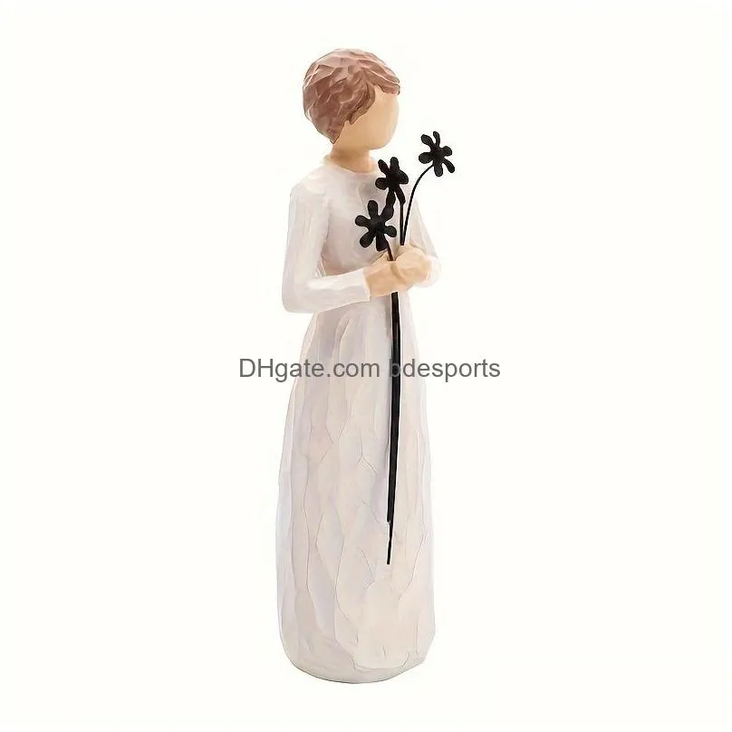 Arts And Crafts 1Pc Daily Blessing Angel Figure Statues Thanksgiving Bible Christmas Halloween Weddings Anniversaries Home Gift Scptur Dhnhd