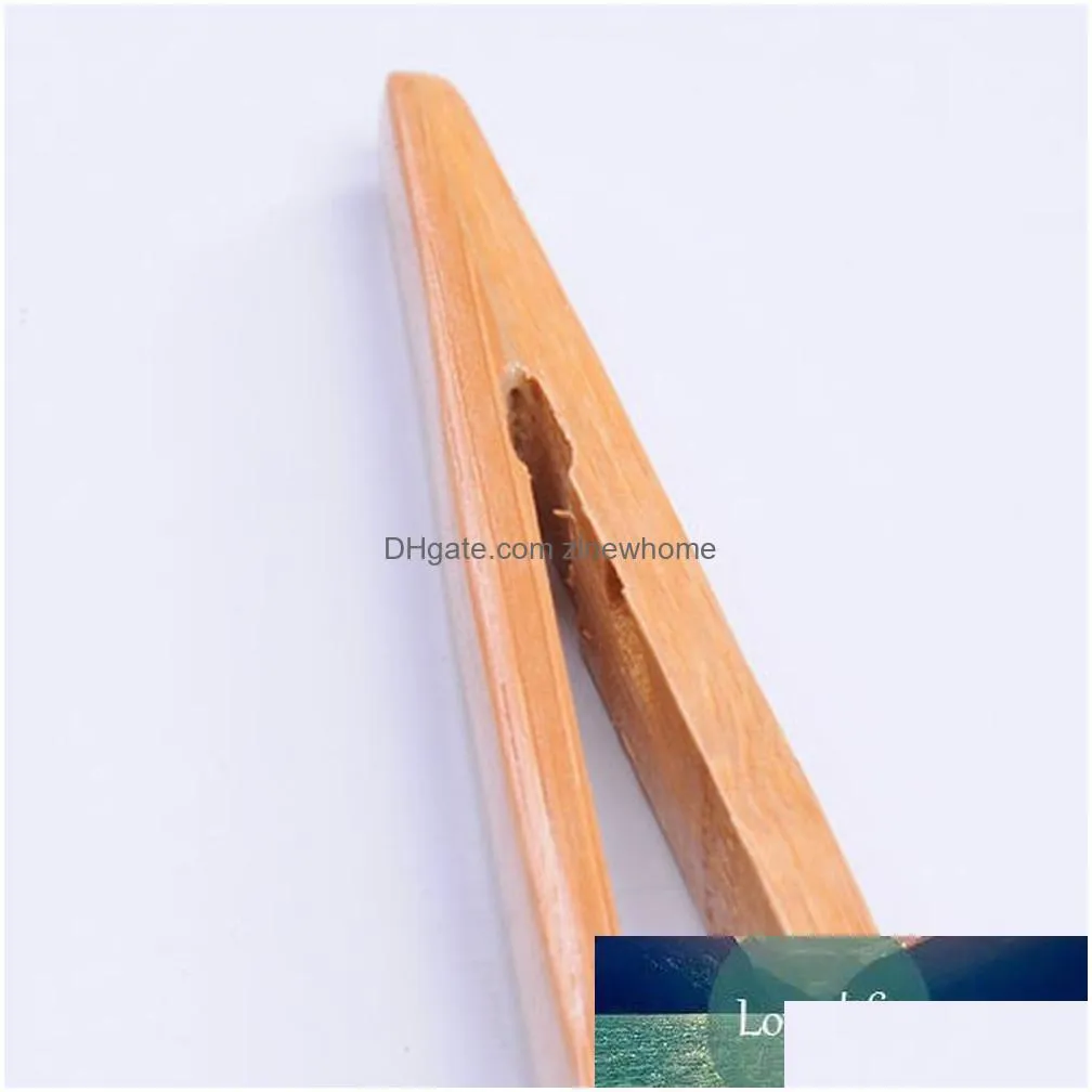 Coffee & Tea Tools 2Pcs Bamboo Teaware Tea Clips Wood Toast Tong Wooden Toaster Bagel Bacon Squeezer Sugar Ice Tongs 18Cm Drop Deliver Dhtyk