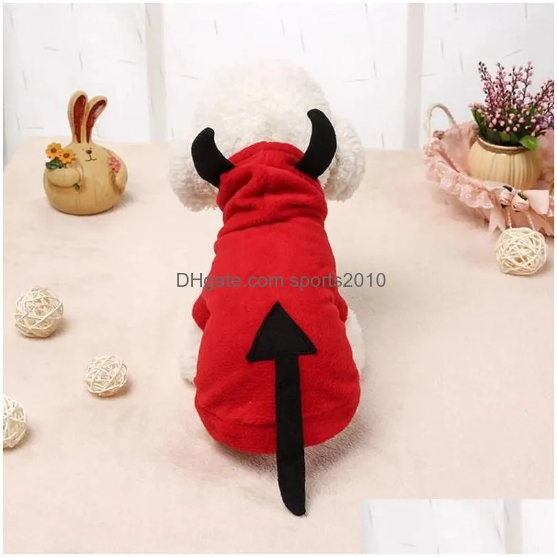 Dog Apparel Christmas Outfit Pet Transformation Costume Small Outfits Halloween Clothes Dogs Drop Delivery Dhjnu