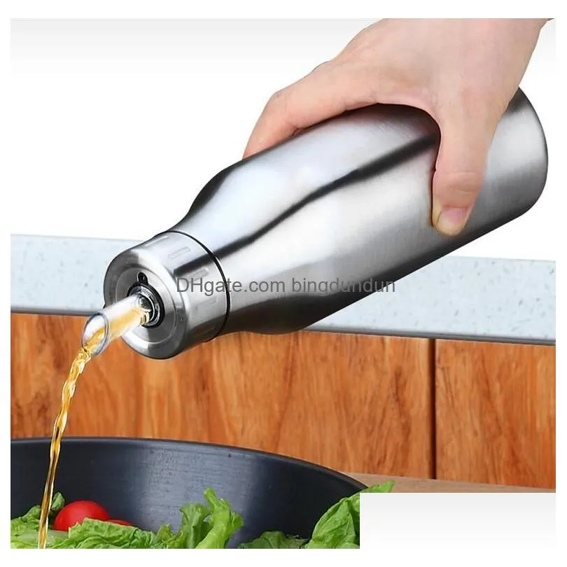 Other Kitchen, Dining & Bar 20Pcs 500Ml/750Ml Stainless Steel Olive Oil Dispenser Bottle Pourer Leakproof Kitchen For Vinegar Sauce To Dhbjp