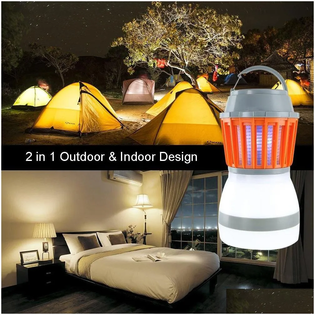 Pest Control Led Mosquito Killer Lamps/Light Usb 2 In 1 Pest Control Electronics Killers Fly Bug Trap Light Insect Repeller Zapper Dro Dhnwd