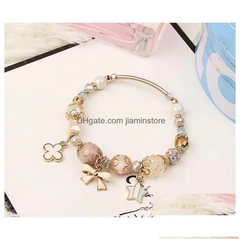 Charm Bracelets Mixed Colors Fashion 925 Sterling Sier Daisies European Beads Fits Style Charms Bracelet Drop Delivery Jewelry Dhovr