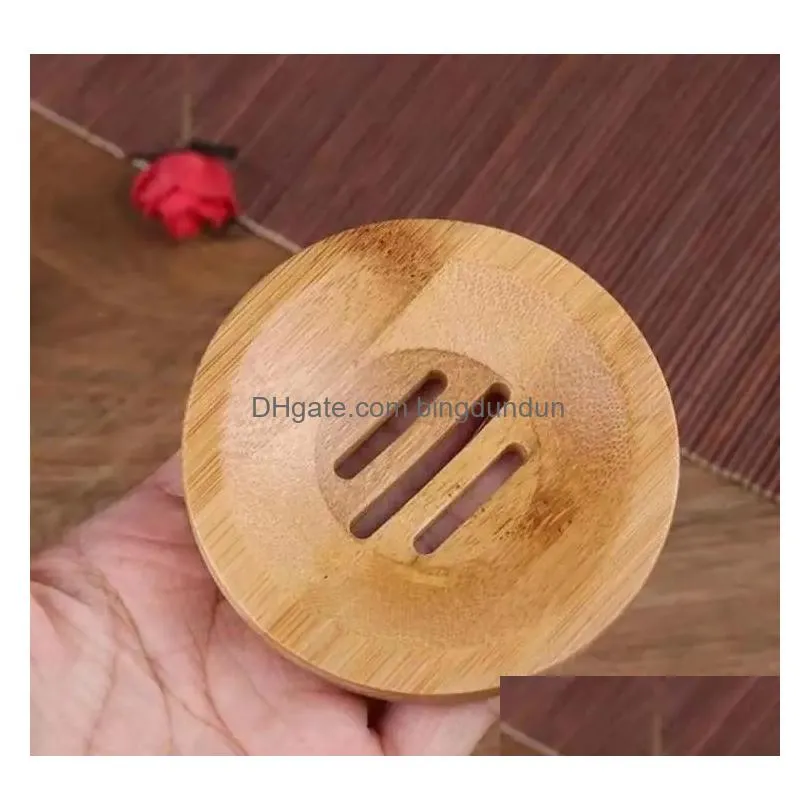 Other Kitchen Tools 200Pcs Round Bamboo Soap Dish Environmentally Friendly Natural Handmade Box Mini Bathroom Holder 8.2X1.3Cm Sn4516 Dhluv