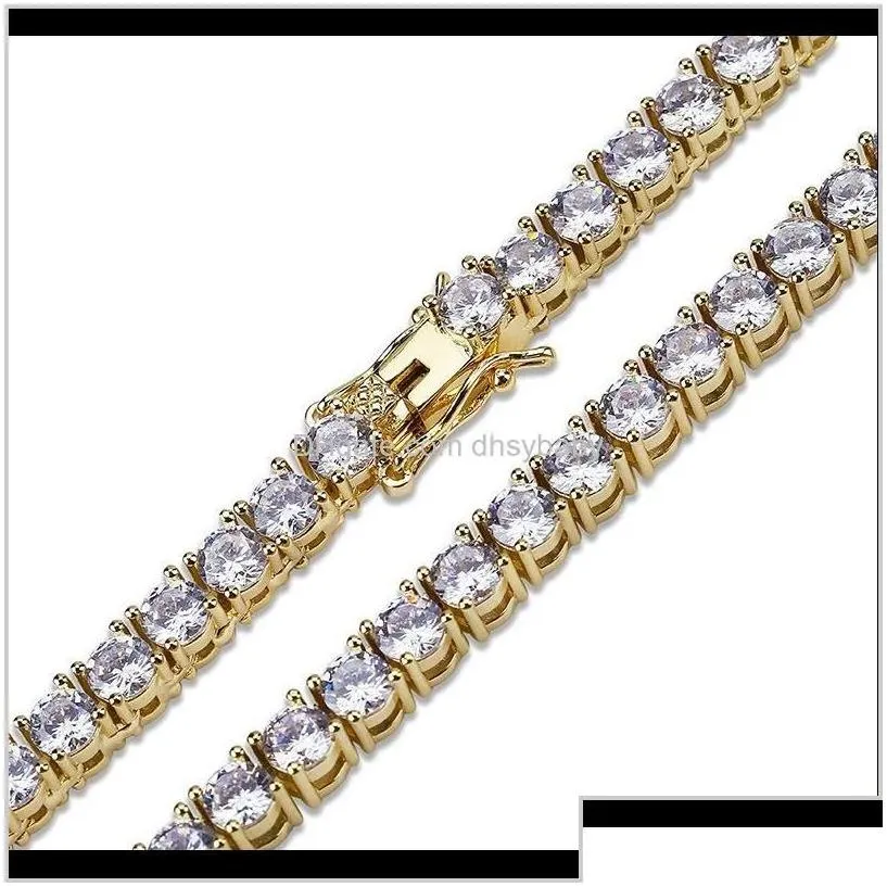 Designer Hip Hop Jewelry Men Diamond Tennis Bracelet Iced Out Bling Bangles Love Luxury Charm Bracelets Pour Hommes Gold S