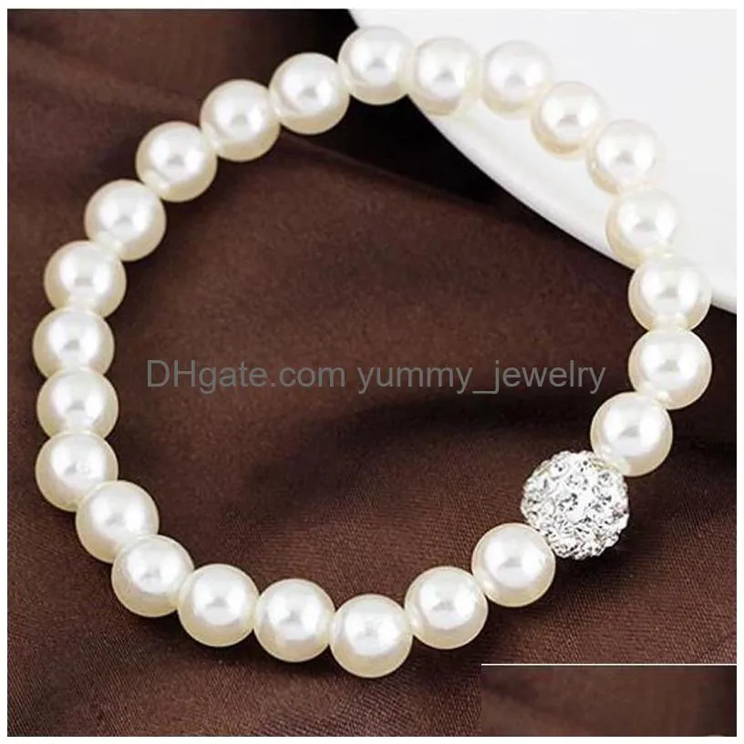 Best Selling Elegant Pearl Wild Fashion Designer Jewelry Set Womens Necklace Bracelet Earrings Bridal Drop Delivery Dhaiv