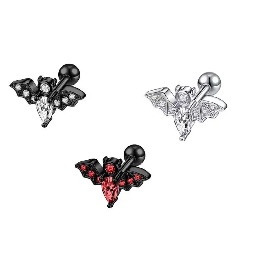 Fashion Punk 5Pcs Stainless Steel Bat Long Pole Lip Stud Nose Ring Belly Button Ear Piercing Jewelry Drop Delivery Dhreg