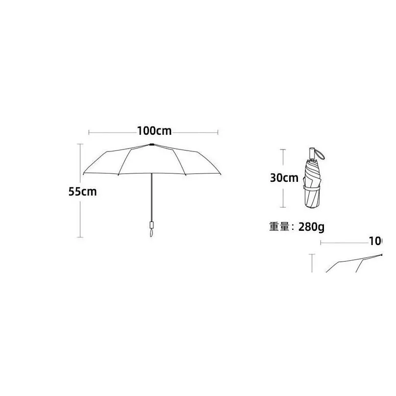 Umbrellas Luxury Matic Sun Rain Folding Designer Umbrella Drop Delivery Home Garden Housekee Organization Gear Dhv3Q