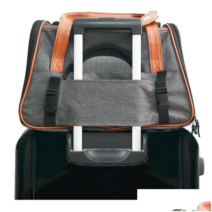 Dog Carrier Travel Car Seat S Portable Backpack Breathable Cat Cage Small Dogs Bag Airplane Appd 0707 Drop Delivery Home Garden Suppl
