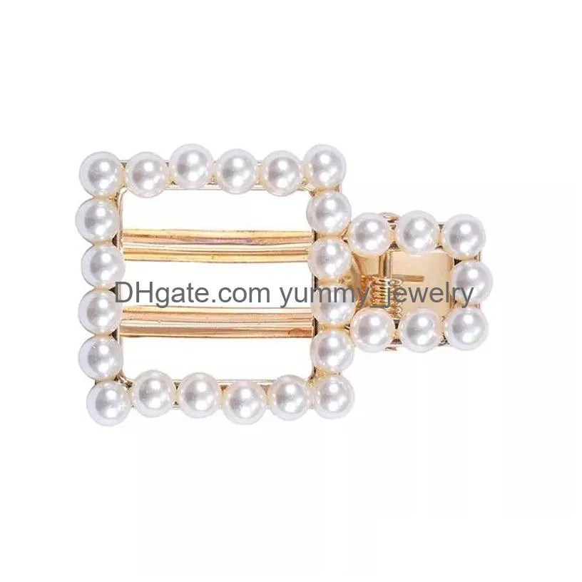 2021 Fashion Pearl Hair Clips For Women Elegant Korean Barrette Stick Hairpin Styling Accessories Drop Delivery Dhfix