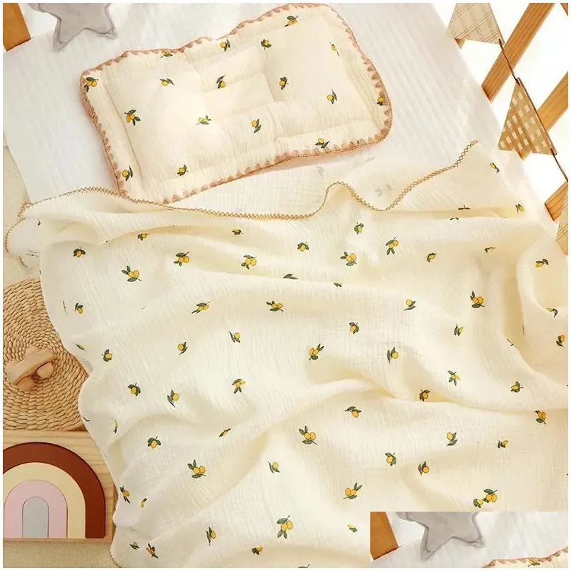 blankets summer baby blanket born muslin swaddle wrap 2 layers breathable bedding cute soft cotton stroller