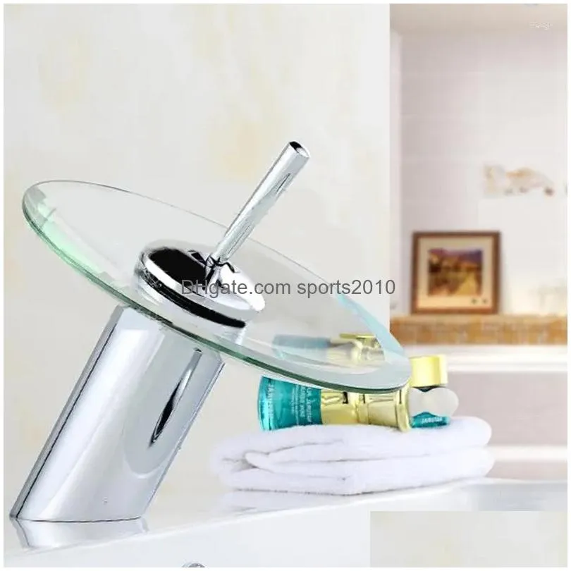 Bathroom Sink Faucets All Copper/Stainless Steel Basin Faucet Ceramic Vae Core /Cold Glass Creative Deck Mounted Home Drop Delivery Dhwt0