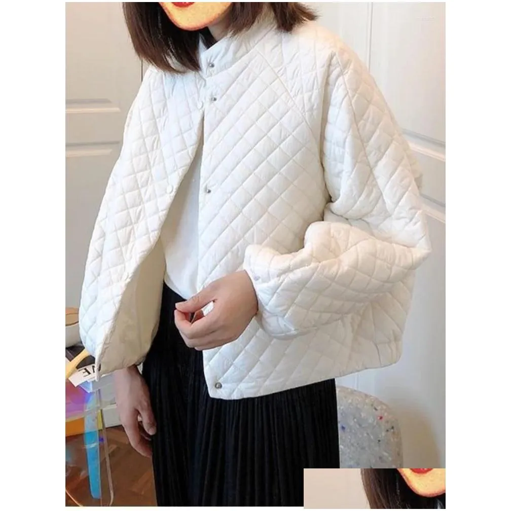 women`s jackets for women light thin coats 2024 spring korean loose casual bat sleeve jacket vintage quilted short tops coat