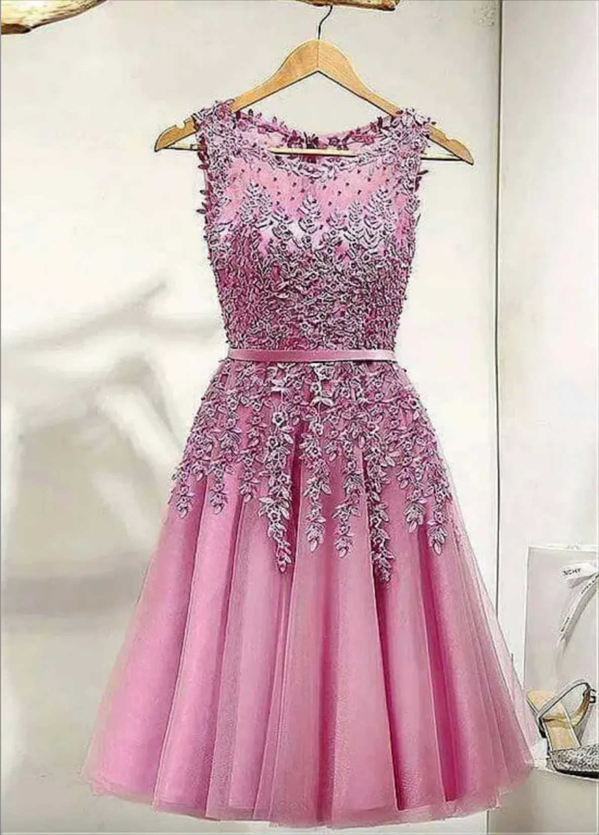 Pink Short Party Dress Lace Appliques Beads Homecoming Dresses 2024 Mini Party Gowns Cheap Prom Cocktail Formal Wear Vestidos